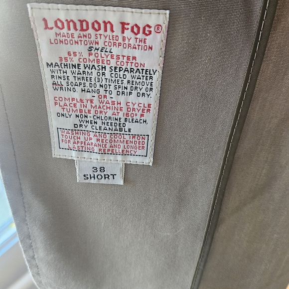 London Fog Men's Classic Gray Trench Coat - Picture 8 of 8